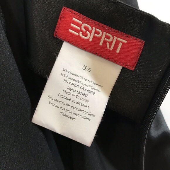 Esprit VTG Y2K Black Square Neck Studded Strap Women's Size 5/6 Slip Mini Dress - Picture 6 of 7